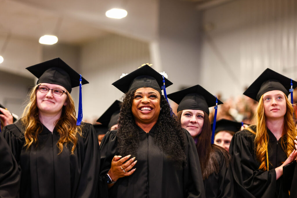 Iowa Western graduates at a ceremony